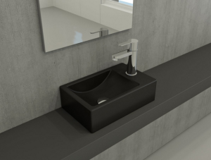 LAVABO 37&#215;23 MAT CRNI DESNI BOCCHI