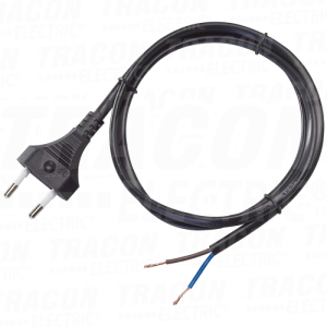 Utikac EURO sa kabelom2×1.0m m2. 2m. 2.5A. 250VAC. H05VVH2-