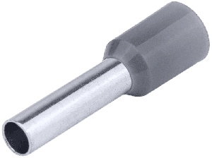 Izolovana završna čaura 4mm2 19.5mm siva