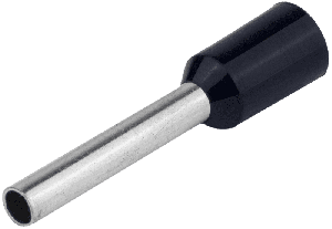 Izolovana završna čaura 6mm2 20mm crna