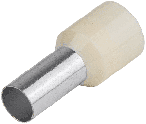 Izolovana završna čaura 10mm² 21.5mm krem