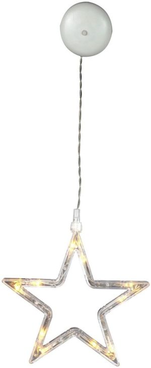 LED bozicna rasveta za prozor zvezda 10 LED 3000K