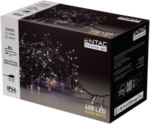 LED božićno svetlo 400 micro IP44 8m 3000K