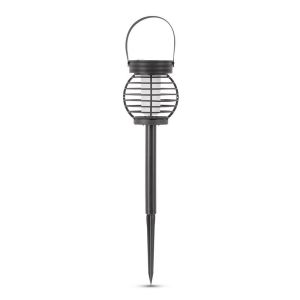 Baštenska solarna lampa plamen efekt IP44 PVC crna