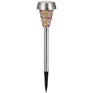 Bastenska lampa solarna 40cm  IP44 celik stakleni PAK-12