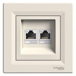 ASFORA-2XRJ45 KAT.5E UTP KREM