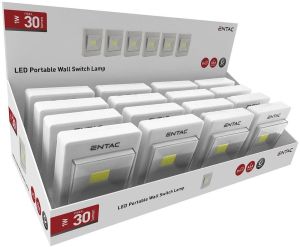 Prenosna zidna LED lampa 1W IP20 bela