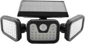 Solarni LED reflektor 15W 600lm IP65 3 glave