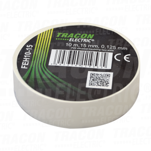 Izolir traka bela10m×15mm. PVC . 0-90C. 40kV/mm