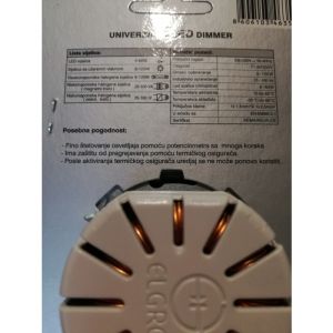 Dimmer LED 6-6W 230V on/off ff push type LED CRNA