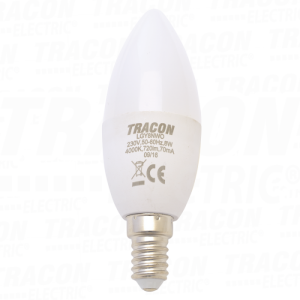 LED svet. oblika svecice opaln o staklo230 V. 50 Hz. 8 W. 270