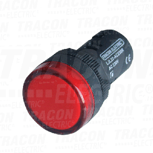 Signalna LED lampa crvena 12V AC DC 22mm