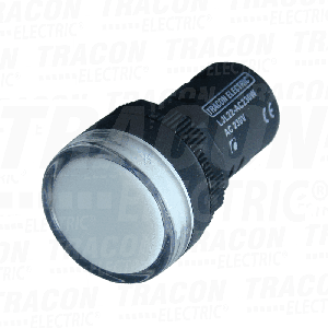 Signalna LED lampa bela 12V d22mm