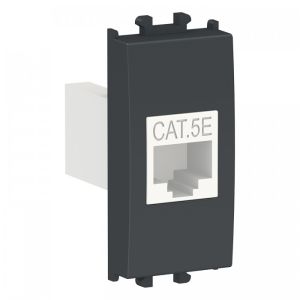 Uticnica racun. RJ45 CAT 5E  1M UTP crni