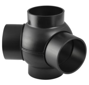 PE RAČVA KUGLASTA DVOSTRUKA UGAONA 90-135 FI 110-110/110 Geberit 367.385.16.1