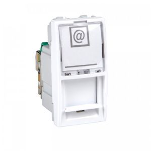 RJ45 KAT5 OKLOPLJENA 1MOD UNIC A BELA