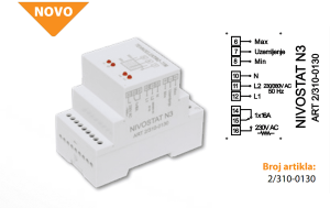 Nivostat N3 16A 250V za vodu