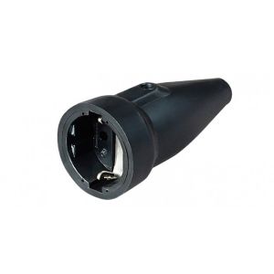 Natikac suko 16A 250V crni  (kuplung - guma)