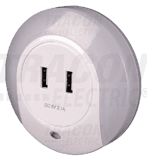 LED noćno svetlo sa senzorom i USB 0.4W 1A