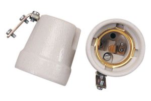 Porcelansko grlo E27 sa metalnim držačem 250V