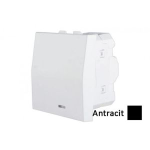 INTERIO Antracit sklop.jednop. 10A 2M lokatorom