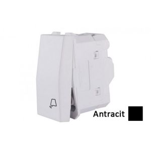 INTERIO Antracit taster sklopk a zvono 10A 1M