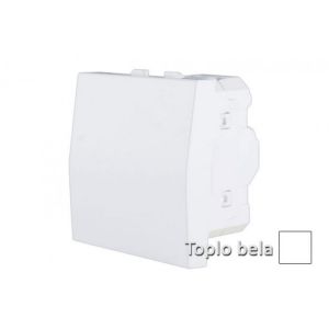 INTERIO Topla bela taster sklo pka 10A 2M