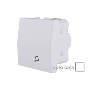 INTERIO Toplo bela taster sklo pka zvono 10A 2M