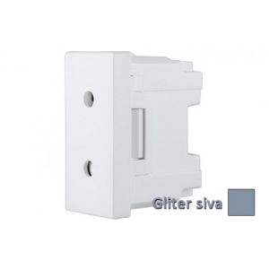 INTERIO Gliter siva prikljucni ca EURO KS 2P 10A 1M
