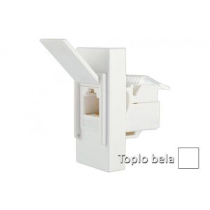 INTERIO Toplo bela priklj. tel ef. ravna RJ11 6/4