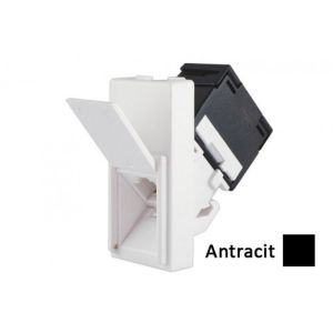 INTERIO Antracit priklj. RJ45 kosa CAT5e UTP 1M