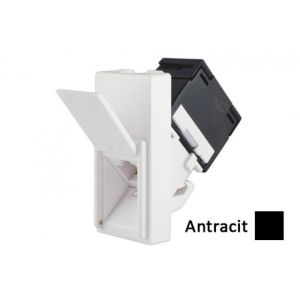 INTERIO Antracit priklj. RJ45 kosa CAT6 UTP 1M