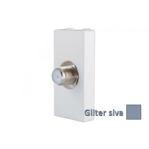 INTERIO Glitersiva priklj. koa ks SAT indiv. F/F 1M