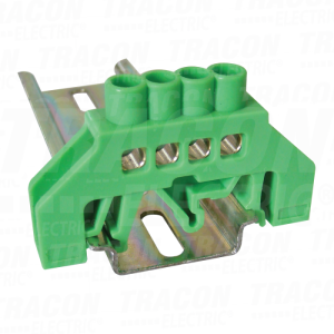 Izol. sina uzemljenja  N/PE 4P zelena230/400VAC. 100A. 6×9mm.