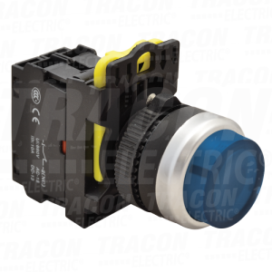 Svetleci istaknuti taster plav o1×NO. 5A/230V AC-15. IP65. LE