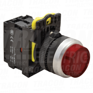 Svetleci istaknuti taster crve no1×NC. 5A/230V AC-15. IP65. L
