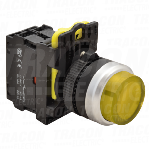 Svetleci istaknuti sklopka zut i1×NO. 5A/230V AC-15. IP42. LE