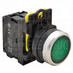 Svetleca sklopka zeleni1×NO. 5 A/230V AC-15. IP65. LED 230V A