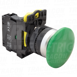Gljivasti taster zeleno1×NO. 5 A/230V AC-15. 40mm. IP65