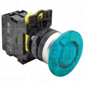 Gljivasti taster plavo1×NO. 5A /230V AC-15. IP65. 40mm. LED 2