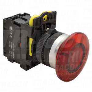 Gljivasti taster crveno1×NC. 5 A/230V AC-15. 40mm. IP65. LED