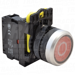 Sklopka crveno sa oznakom bel om 01×NC. 5A/230V AC-15. IP65