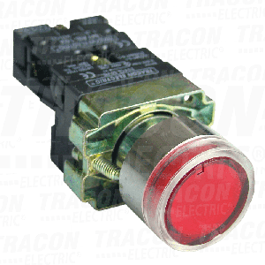 Svetleći taster na metalnu ploču crveni 3A 400V