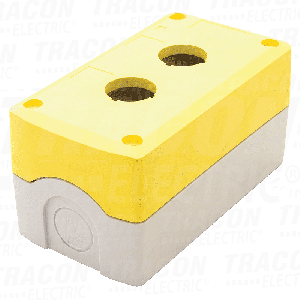 Kućište za tastere žuto 2x22.5 IP65 2xPG13.5