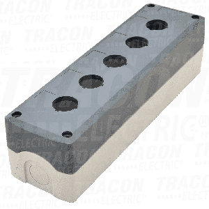 Kućište za tastere sivo 5x22.5 IP65 2xPG13.5