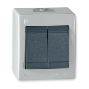 POWER Prekidac serijski siva P VC IP44 10A 250V