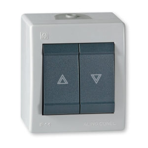 POWER Taster sklopka za rol. n a zid IP44 sivo-antr