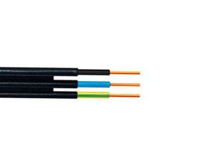 Pljosnati uzidni instalacioni kabl PPR 3x1.5 crni