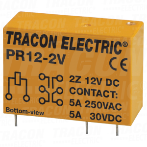Print relej12V DC / 2×CO 5A. 230V AC / 30V DC