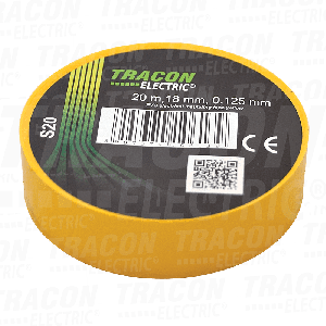 PVC izolaciona traka 20m 19mm žuta